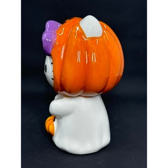 NEW Hello Kitty‎ Pumpkin Hat, Purple Bow, Pumpkin Basket, Halloween Figurine - Picture 2 of 6